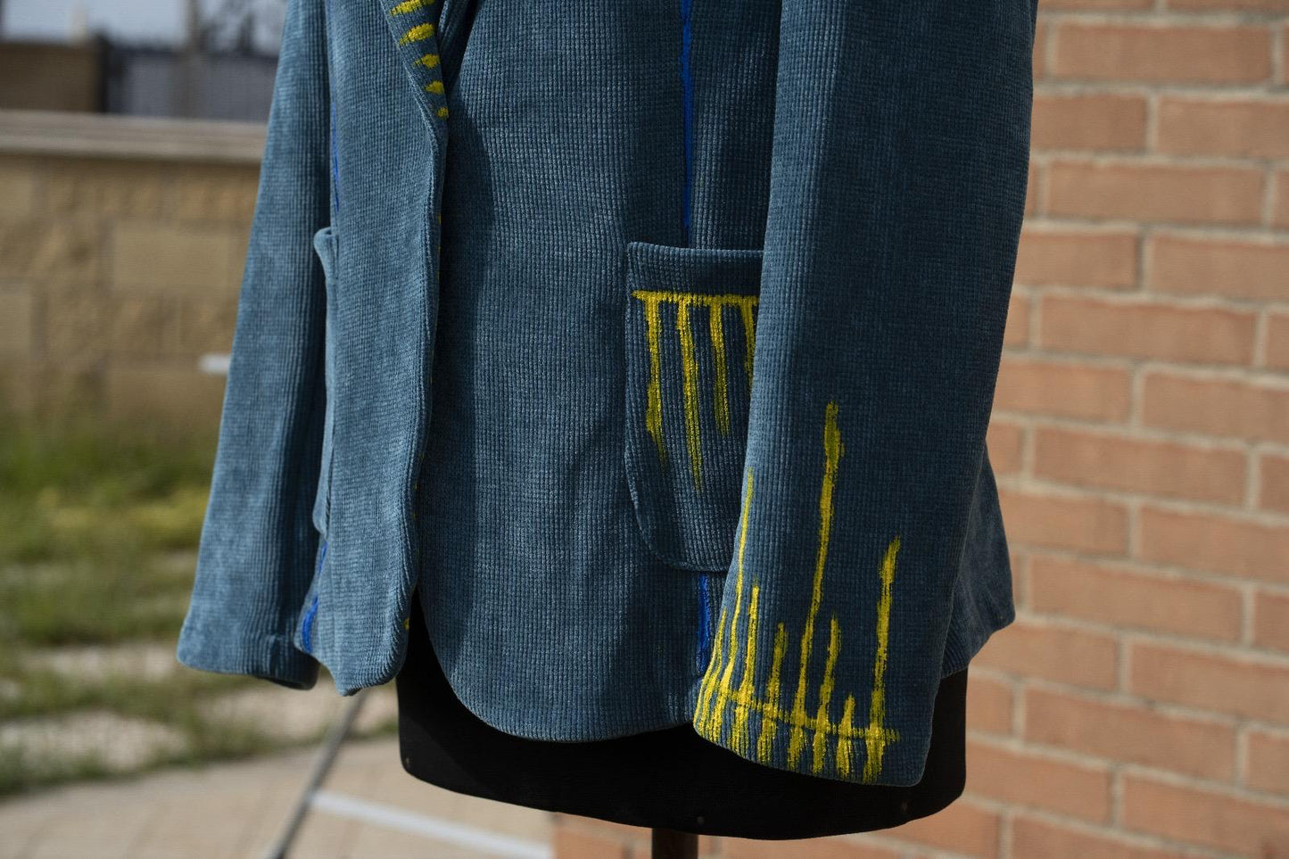 Giacca quadro blu gialla - LIMITED EDITION