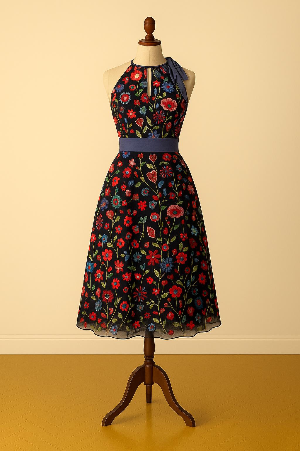 Abito pizzo longuette mille fiori - LIMITED EDITION