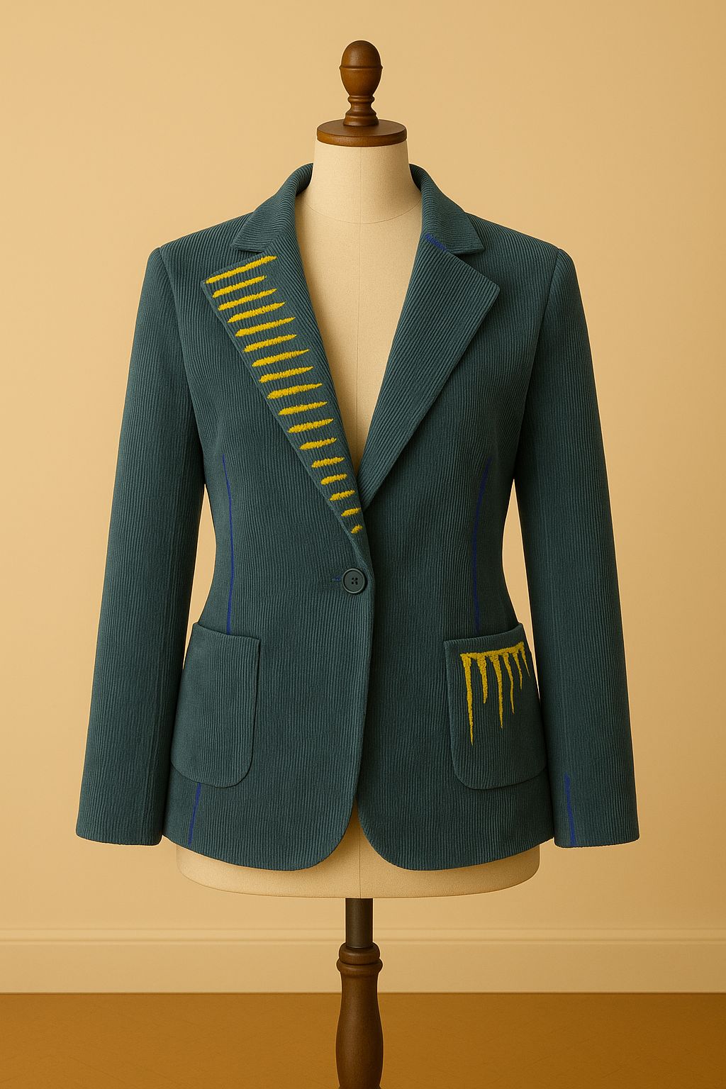 Giacca quadro blu gialla - LIMITED EDITION