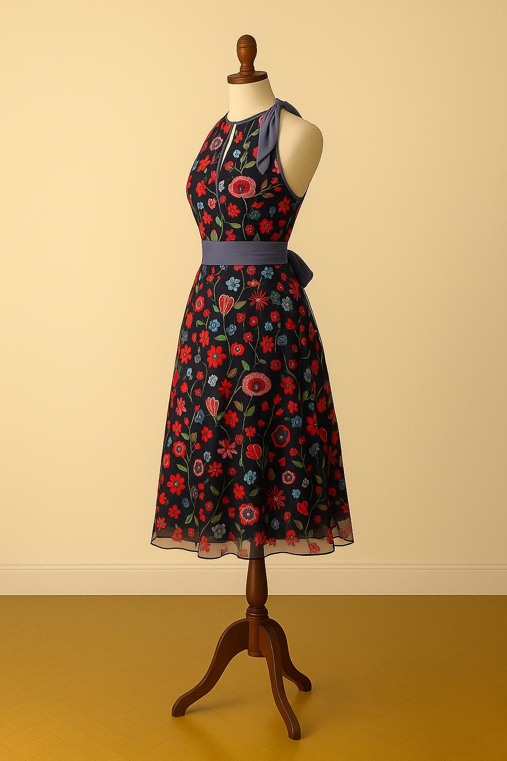 Abito pizzo longuette mille fiori - LIMITED EDITION